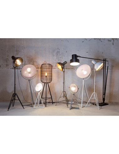 Lampadaire Spotlight 167cm Métal Brossé NoirWOOOD by De Eekhoorn