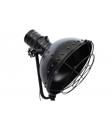 Lampadaire Spotlight 167cm Métal Brossé NoirWOOOD by De Eekhoorn