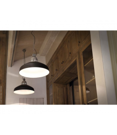 Suspension Torr XL Noir et Gris Ø68cm