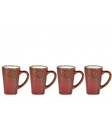 Set de 4 Tasses Expresso Ambre Motif Arbre