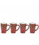 Set de 4 Tasses Expresso Ambre Motif Arbre