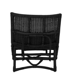 Fauteuil Baz Noir Rotin