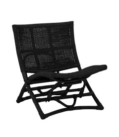 Fauteuil Baz Noir Rotin