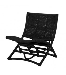 Fauteuil Baz Noir Rotin 