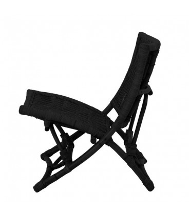 Fauteuil Baz Noir Rotin