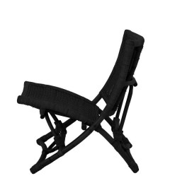 Fauteuil Baz Noir Rotin