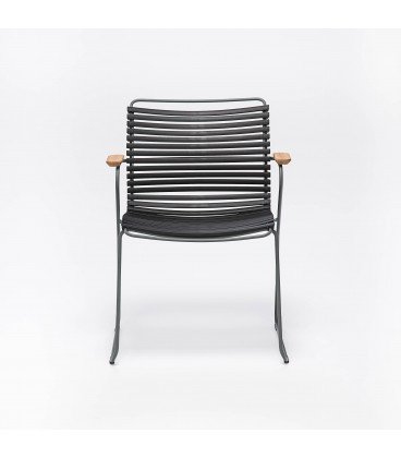 Chaise Accoudoirs Bambou Click Noir