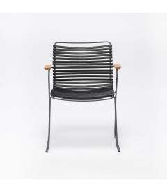 Chaise Accoudoirs Bambou Click Noir Chaise Accoudoirs Bambou Click Noir