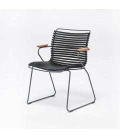 Chaise Accoudoirs Bambou Click Noir Chaise Accoudoirs Bambou Click Noir