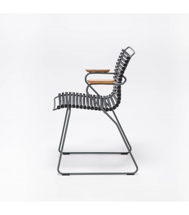 Chaise Accoudoirs Bambou Click Noir