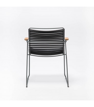 Chaise Accoudoirs Bambou Click Noir