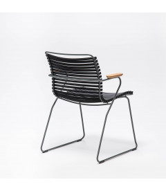 Chaise Accoudoirs Bambou Click Noir Chaise Accoudoirs Bambou Click Noir