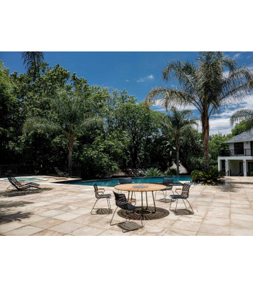 Chaise Accoudoirs Bambou Click Noir