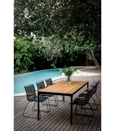 Chaise Accoudoirs Bambou Click Noir