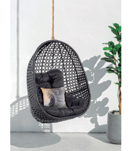 Fauteuil Dido Oeuf Suspendu Noir - Outdoor