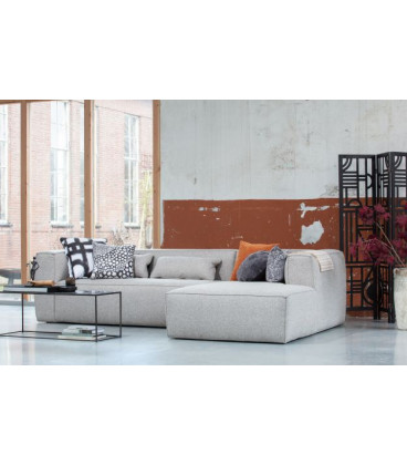 Canapé d'Angle Droit Bean en Tissu Gris ClairWOOOD by De Eekhoorn