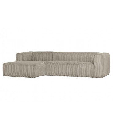 Canapé d'Angle Gauche Bean Côtelé NaturelWOOOD by De Eekhoorn