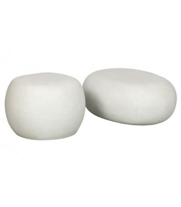 Table Basse Pebble Blanc 65cm OutdoorWOOOD by De Eekhoorn