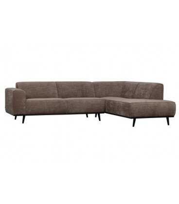 Canapé d'Angle Droit Statement Côtelé TaupeWOOOD by De Eekhoorn