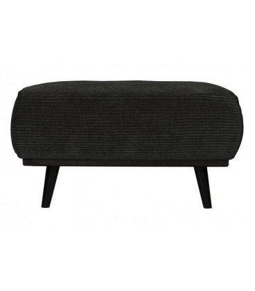 Pouf Large Statement Côtelé Anthracite