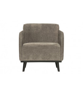 Fauteuil Statement Côtelé Gris ClairWOOOD by De Eekhoorn