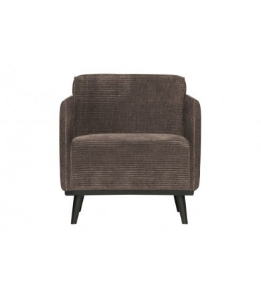 Fauteuil Statement Côtelé Taupe