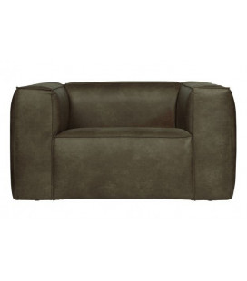 Fauteuil Bean Cuir Recyclé Army