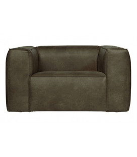 Fauteuil Bean Cuir Recyclé Army