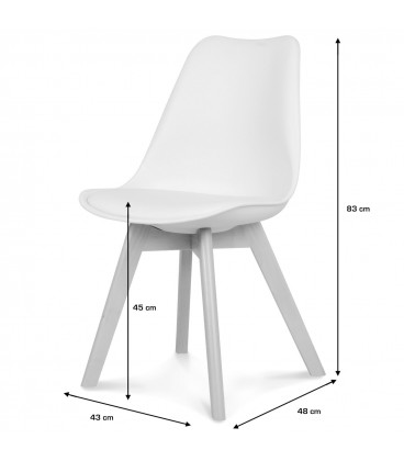 Chaise Copenhague Café au Lait + Coussin