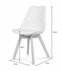 Chaise Copenhague Café au Lait + Coussin