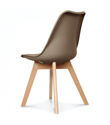 Chaise Copenhague Café au Lait + Coussin