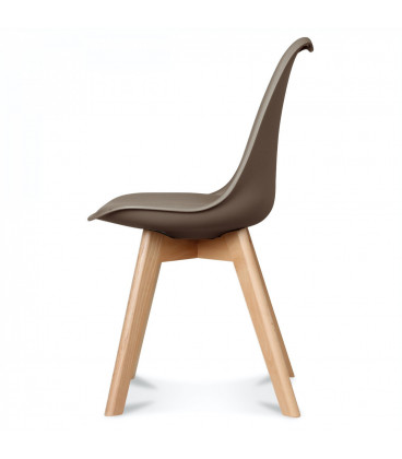 Chaise Copenhague Café au Lait + Coussin