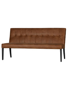 Banc Simon Cognac Cuir RecycléWOOOD by De Eekhoorn 2