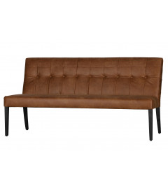 Banc Simon Cognac Cuir RecycléWOOOD by De Eekhoorn