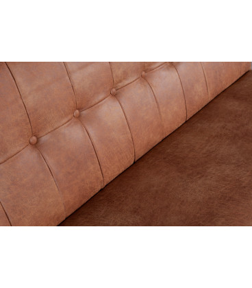 Banc Simon Cognac Cuir RecycléWOOOD by De Eekhoorn