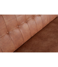 Banc Simon Cognac Cuir RecycléWOOOD by De Eekhoorn