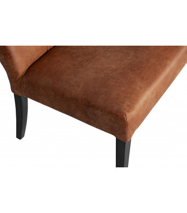 Banc Simon Cognac Cuir RecycléWOOOD by De Eekhoorn