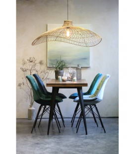 Suspension XXL Catalina Rotin Naturel Ø110cm Cordon Torsadé