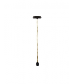 Suspension XXL Catalina Rotin Naturel Ø110cm Cordon Torsadé