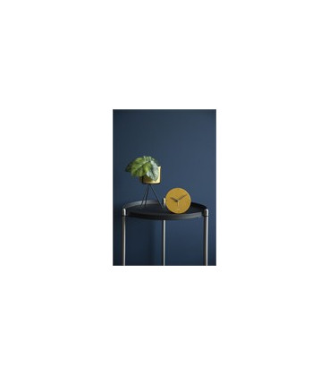 Set de 2 Pots à fleur Pedestal Jaune Ocre avec Support Métal