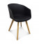 Chaise Scandinave Noir + Coussin