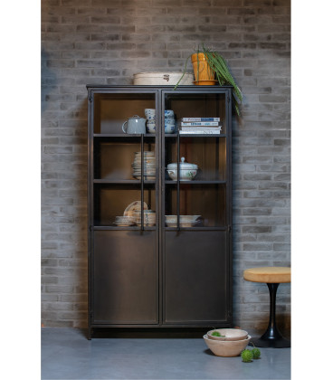 Vitrine Exhibit Métal NoirWOOOD by De Eekhoorn