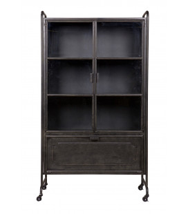 Armoire/Vitrine Steel Storage Métal Noir