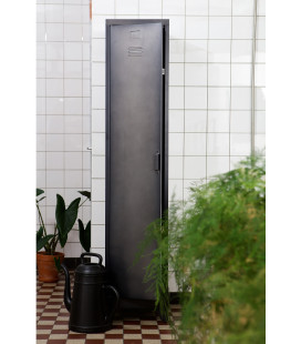 Vestiaire 1 Porte Cas Métal Noir