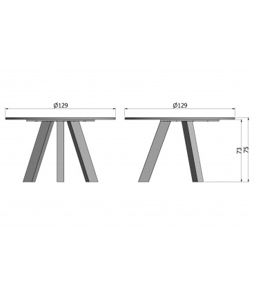 Table à Manger Rhonda Ø130cm en ChêneWOOOD by De Eekhoorn