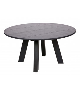 Table à Manger Rhonda Ø150cm en Chêne Noir