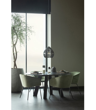 Table à Manger Rhonda Ø150cm en Chêne NoirWOOOD by De Eekhoorn