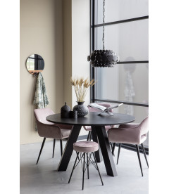 Table à Manger Rhonda Ø130cm en Chêne NoirWOOOD by De Eekhoorn