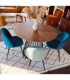 Chaise Ingrid Bleu Canard Chaise Ingrid Bleu Canard