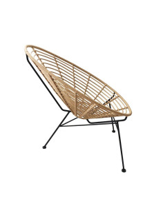 Fauteuil Panama Rotin - Structure Acier Noir 2